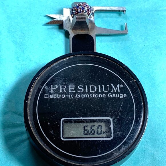 Sterling Silver 955 Slide Charm Multi Color Crystal Rhondel Charm 6.6mm Wide - Picture 5 of 7